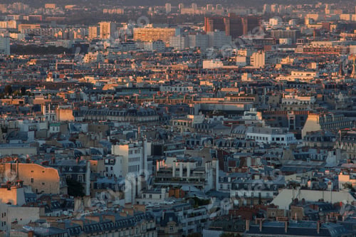 Preview: Paris Skyline Taken At Sunset Time From Eiffel Tower