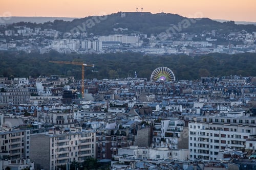 Preview: View From The Eiffel Tower In The Sunset Time, Paris, France