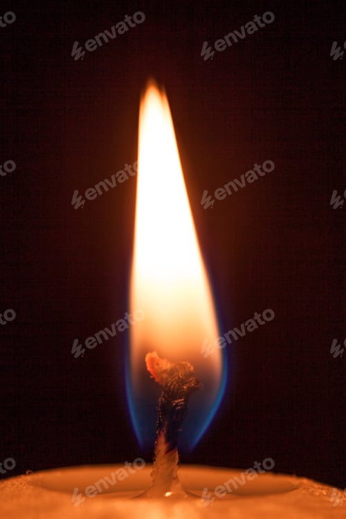 Preview: Candle Isolated On The Black Backround