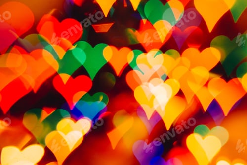 Preview: Defocused Colorful Lights Christmas Background