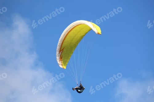 Preview: Paraglider Flying Wing In A Blue Sky