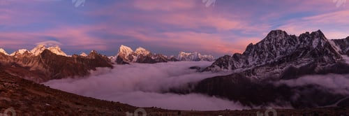 Preview: Sunset Above The Gokyo Lakes, From Gokyo Ri Mountain