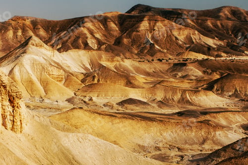 Preview: Landscapes Of Israeli Desert Under The Blue Sky In Daytime