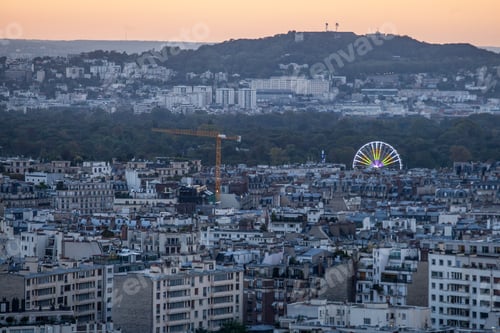 Preview: View From The Eiffel Tower In The Sunset Time, Paris, France