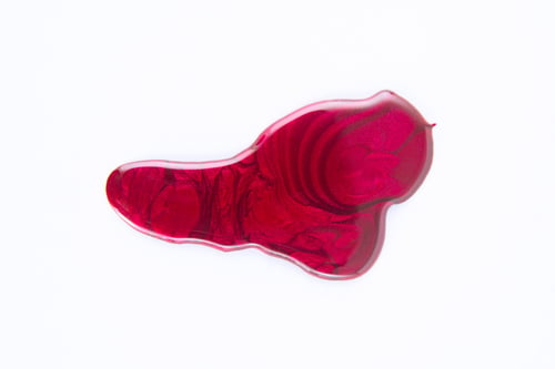 Preview: Red Nail Polish Drops Sample, Isolated On White