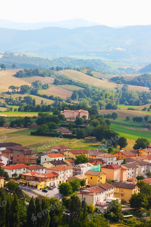 Preview: View On The Small Town In The Mountains In Italy, Cigillo