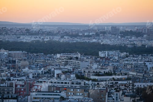 Preview: View From The Eiffel Tower In The Sunset Time, Paris, France