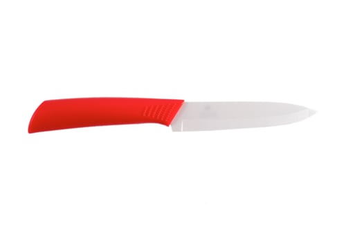 Preview: Red Ceramic Knife Isolated On The White Background