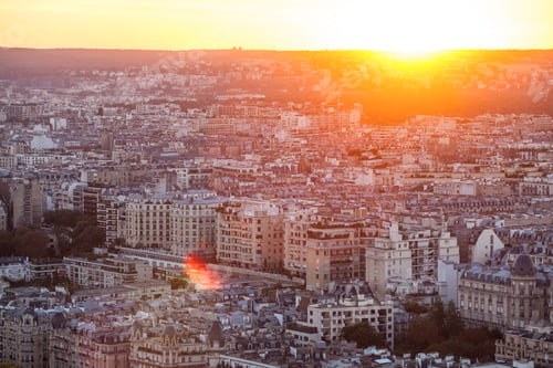 Preview: View From The Eiffel Tower In The Sunset Time, Paris, France