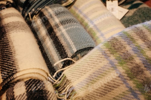 Preview: Plaid Blanket In Souvenir Shop In Iceland