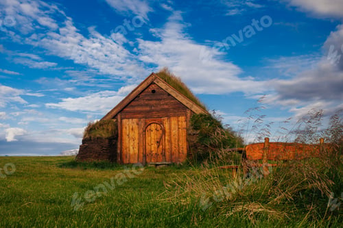 Preview: Traditional House In Iceland, Recovered Ancient Church
