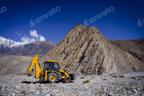 Preview: Tractor In Valley From The Annapurna Circuit Trail In Nepal