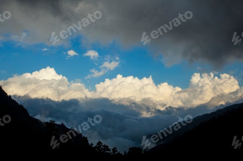 Preview: Sky With Clouds In Himalaya Mountains, Nepal