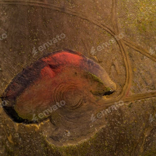 Preview: Icelandic Aerial Photography Captured By Drone.Beautiful Landscape In Hveraronf, In An Area Of