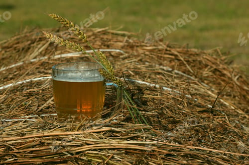 Preview: Beer In A Mug On A Haystack