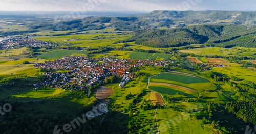 Preview: Aerial View Of Famous Hohenzollern Castle, Germany. Photo Taken With Drone