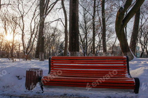 Preview: Alley In Park In Winter Time Taken In Kyiv, Ukraine