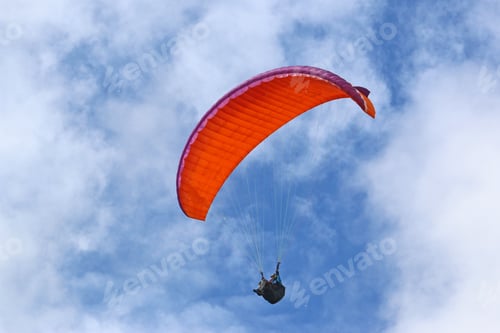 Preview: Paraglider Flying A Red Wing