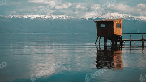 Preview: Wooden fishing hut on Lake Ohrid, North Macedonia