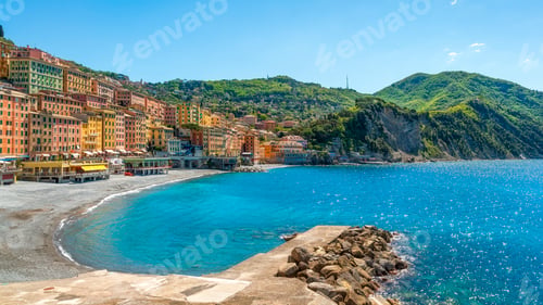Preview: Camogli Beach and Colourful Seafront Houses in Liguria