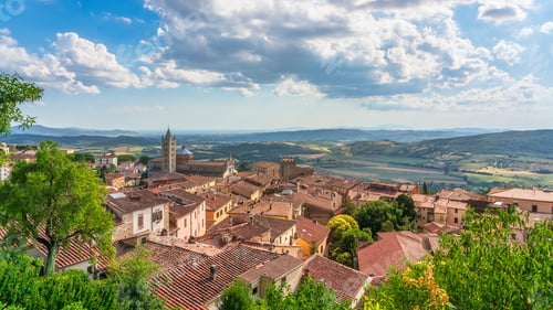 Preview: Massa Marittima Panorama with San Cerbone Cathedral, Tuscany