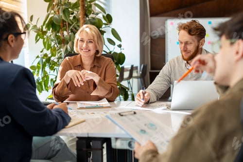 Preview: Business team collaborating during an office meeting