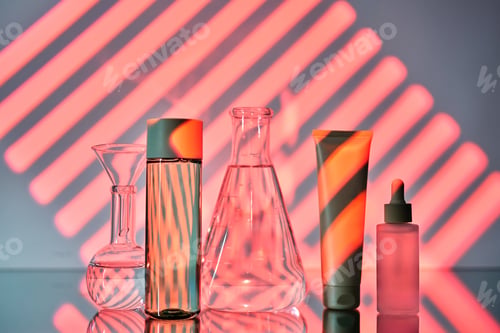 Preview: Cosmetic innovations developing skincare products in laboratory