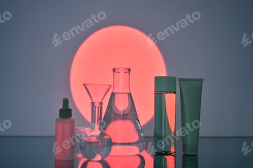 Preview: Cosmetic innovations developing beauty serum in laboratory
