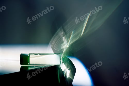 Preview: Cosmetic serum flask creating light refraction science