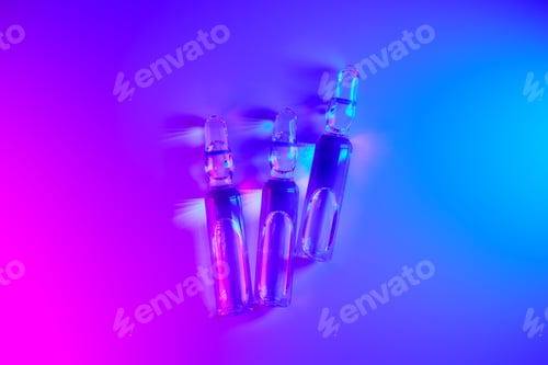 Preview: Ampoules representing medical innovation and science treatment