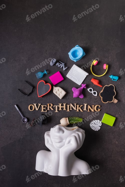 Preview: Exploring mental health through symbols and objects related to overthinking and reflection