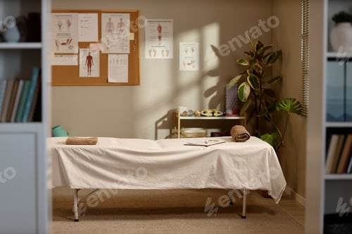 Preview: Physical Therapy Treatment Room Prepared for Client Care Session
