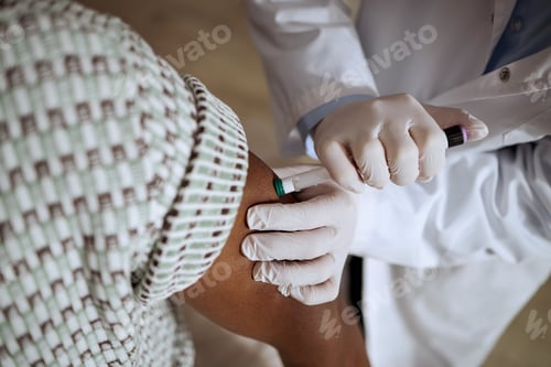 Preview: Black Woman Receiving Vaccine Injection during Medical Appointment