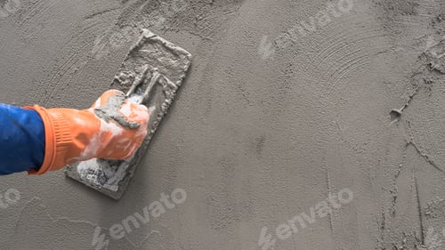 Preview: Hand plastering, Cement plaster wall Background