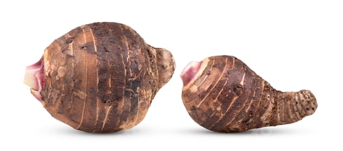 Preview: Taro isolated on white background