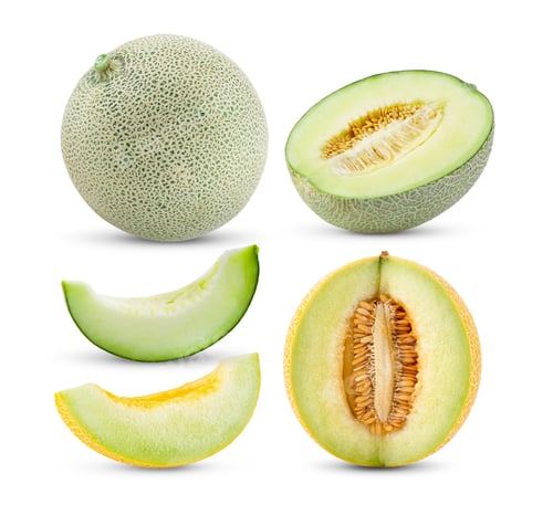 Preview: Cantaloupe Melon Isolated on White Background