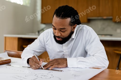 Preview: Businessman drawing a startup plan