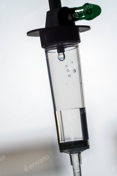 Preview: Dropper supplying serum to a patient in hospital