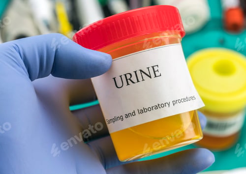 Preview: Doctor working with urine samples in a clinical laboratory