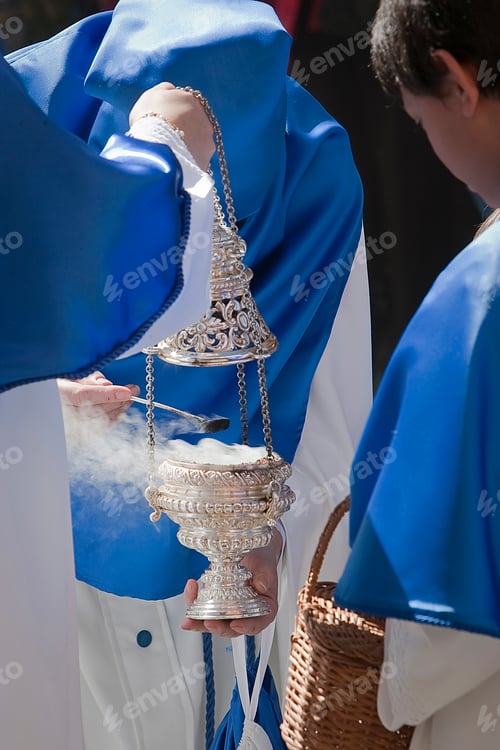 Preview: Censer of silver or alpaca to burn incense in the holy week, Spain