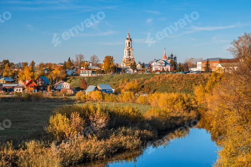 Preview: The ancient town of Suzdal in the evening.