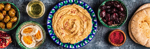 Preview: Hummus - traditional dish of Israeli and Middle Eastern cuisine.