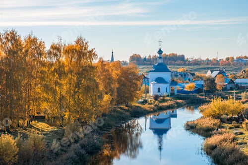 Preview: The ancient town of Suzdal in the evening.