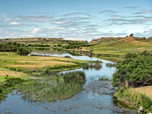 Preview: Small river winds through the plateau.