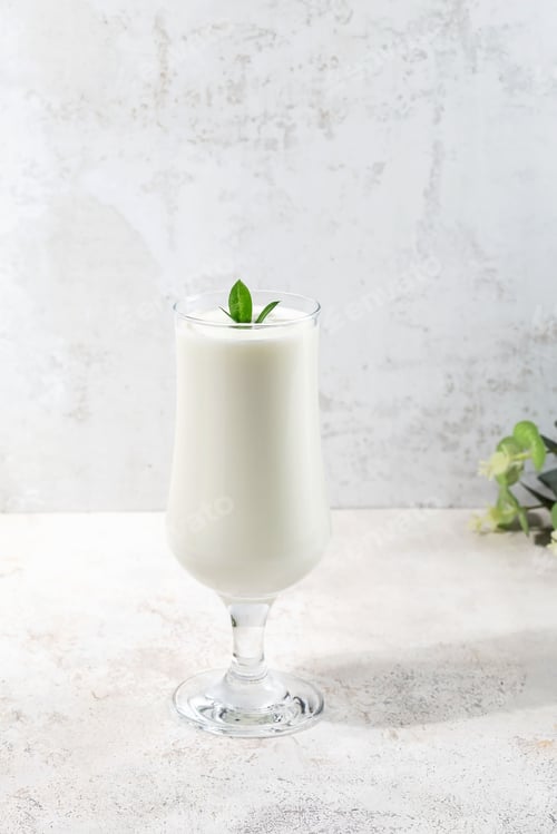 Preview: A glass of cold Indian Lassi drink