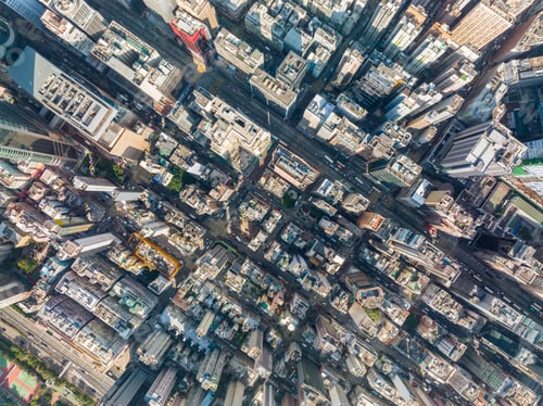 Preview: Mong Kok, Hong Kong 30 November 2022: Top down view of Hong Kong city
