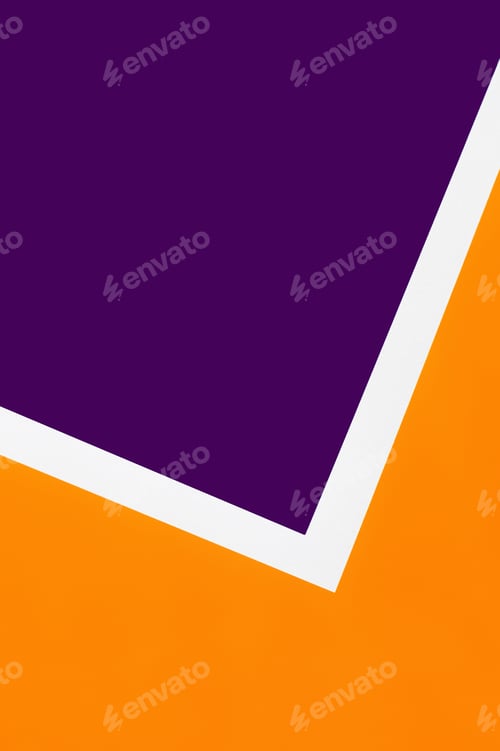Preview: Abstract Purple, Orange and White Geometric Background With Copy Space