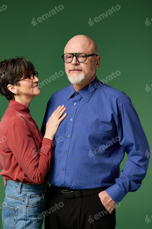 Preview: Loving senior couple embraces connection and joy in a cheerful setting together