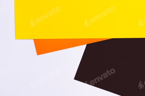 Preview: Abstract White, Yellow, Orange and Black Geometric Background