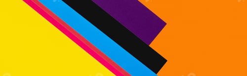 Preview: Modern Geometric Background With Multicolored Paper Sheets, Banner